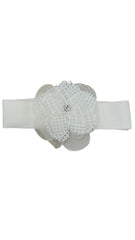 White Sleeveless Layered Dress and Headband Set