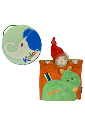 Doudou Bear Green Horse Puppet