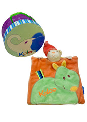 Doudou Bear Green Horse Puppet