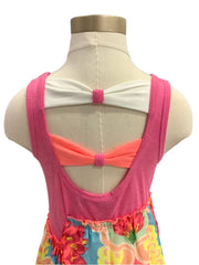 Gray Orange Pink Soft Dress