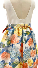 Peach Blue Floral Dress Set