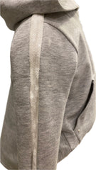 Gray  White Pearl Heart Top and Trouser Set