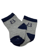 Grey and Navy-Blue Twin Socks