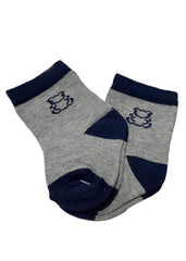 Grey and Navy-Blue Twin Socks