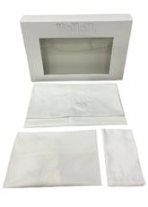 White Set of 3 Pushchair Linen Sheets 60x120