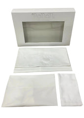 White Set of 3 Pushchair Linen Sheets 60x120