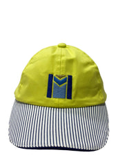 'M' Embroidered with Stripe Designed Cap