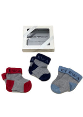 Red Light Blue Navy Blue Newborn Baby Socks
