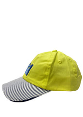 'M' Embroidered with Stripe Designed Cap