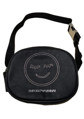 Girl's Black Smiley Belt Bag