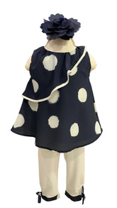 Ruffle White Spots Top and Leggings Set