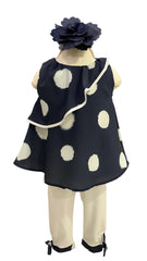 Ruffle White Spots Top and Leggings Set