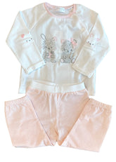 Bunny and Bear Long Sleeves Top and Pants with Feet