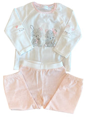 Bunny and Bear Long Sleeves Top and Pants with Feet