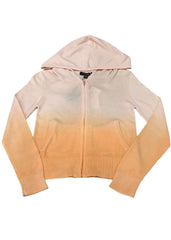 Peach Orange Debra Hoodie Cardigan