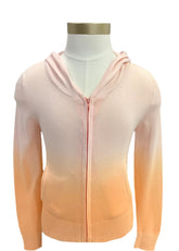 Peach Orange Debra Hoodie Cardigan