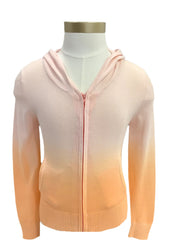 Peach Orange Debra Hoodie Cardigan