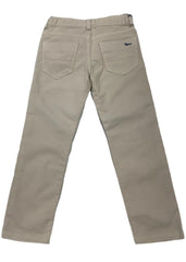 Beige Regular Fit Beige with Embroidery Trousers