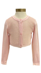 Pink Anais Knitted Cropped Cardigan