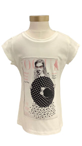 White Pink Black Vogue Top Long Sleeve T-Shirt