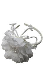 White Bloom Floral Hairband