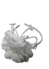 White Bloom Floral Hairband