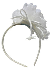 White Bloom Floral Hairband