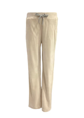 Beige Velour Tracksuit Trousers
