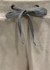 Beige Velour Tracksuit Trousers