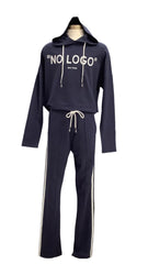 Glittery 'No Logo' Tracksuit Top and Trouser