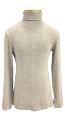 Gray Grey Turtle Neck Top Long Sleeve T-Shirt