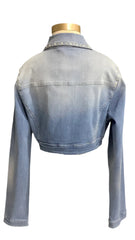 Pearl and Rhinestone Denim Blue Jacket