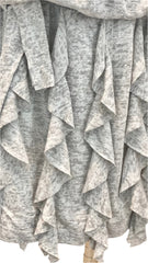 Gray Frill Cotton Dress