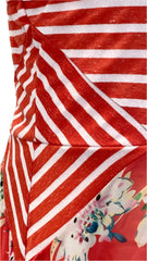 Sleeveless Concave Stripe Hanky Hem Dress