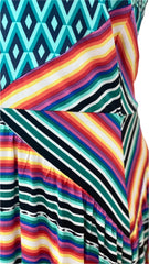 Stripe Geo Print Racer Back Dress