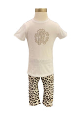 'RC' Gold Stud Top and Leggings Set