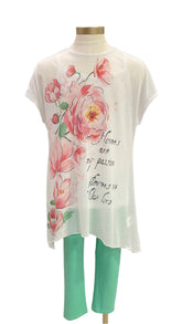 White Green Red Giorgia Prato Leggings Set