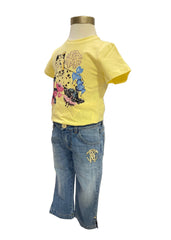 Tiger Print Yellow Top and Trouser Set