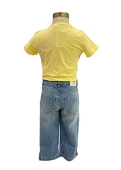 Tiger Print Yellow Top and Trouser Set