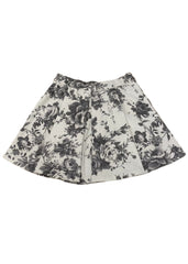 Gray Floral Grey Skirt