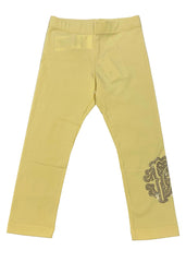 'RC' Gold Studs Yellow Leggings