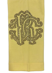 'RC' Gold Studs Yellow Leggings