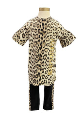Leopard Pattern Top and Leggings Set