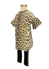 Leopard Pattern Top and Leggings Set
