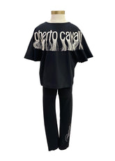 Embroidered Bat Style Top and Leggings Set