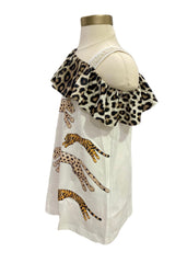 One Strap Wild Animal Design Dress