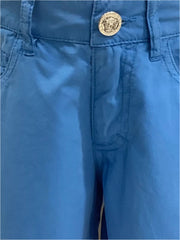 Blue Young Versace Blue with Rubber Writing Logo Shorts