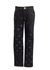 Blue Polka Dotted Versace Jeans