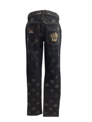 Blue Polka Dotted Versace Jeans