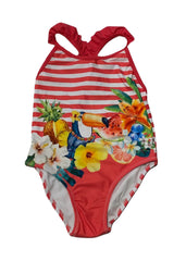 Flamingo Stripe Swimsuit Set